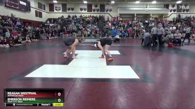 235 lbs Cons. Round 3 - Reagan Westphal, Waterloo West vs Emerson Reimers, Iowa City West