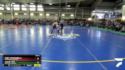 125 lbs Quarterfinal - Joey Manginelli, Springfield College vs David Yeh, Williams College