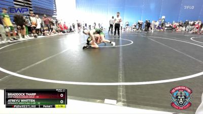 100 lbs Round 1 (4 Team) - Atreyu Whitten, OpenMats Wrestling Club vs Braddock Tharp, East Kansas Eagles Gold