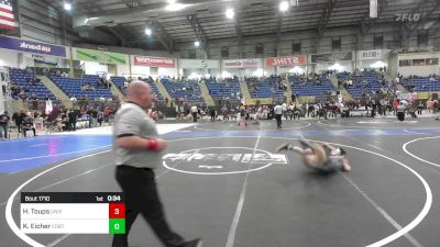 135 lbs Consi Of 16 #1 - Haden Toups, University Middle School vs Kaine Eicher, Fort Morgan Wrestling Club