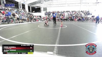 45 lbs Quarterfinal - Piper Norrell, F-5 Grappling vs Elena Thomas, Butler