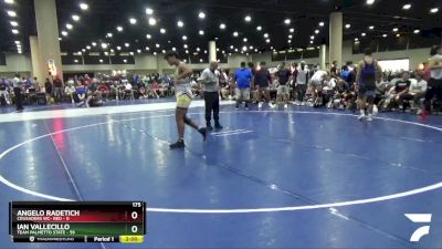 175 lbs Round 5 (6 Team) - Ian Vallecillo, Team Palmetto State vs Angelo Radetich, Crusaders WC- Red