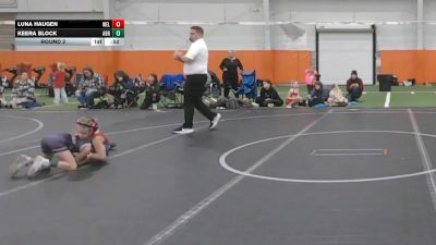 50-60 lbs Round 2 - Luna Haugen, Beaver vs Keera Block, Abreiben