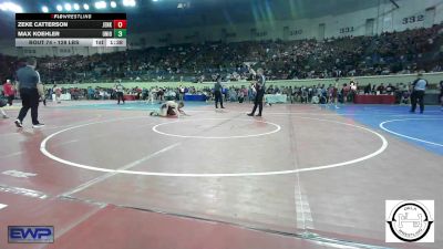 128 lbs Round Of 64 - Zeke Catterson, Jenks vs Max Koehler, Union JH
