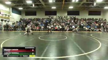 145 lbs Quarterfinal - Braden Carson, La Grande vs Carson Randall, Estacada