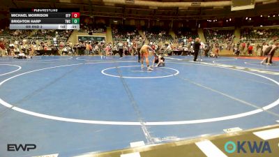 119 lbs Rr Rnd 3 - Michael Morrison, Tulsa Blue T Panthers vs Brighton Harp, Tahlequah Wrestling Club