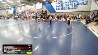 105 lbs Champ. Round 2 - Eli McCurdy, Uintah Jr High Wrestling vs Graham Macfarlane, Ridgeline Riverhawks