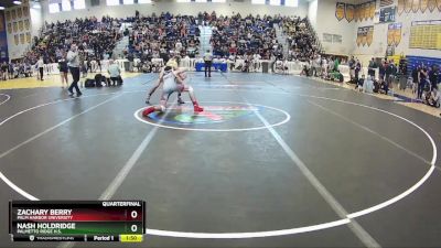 120 lbs Quarterfinal - Nash Holdridge, Palmetto Ridge H.S. vs ZACHARY BERRY, Palm Harbor University