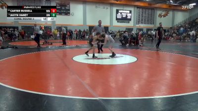 83 lbs Cons. Round 3 - Jaxyn Haney, Storm Wrestling Academy vs Carter Russell, Wrath