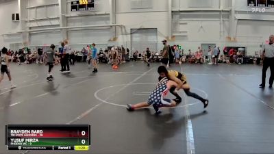 80 lbs Round 2 (6 Team) - Brayden Bard, Tri State Hammers vs Yusuf Mirza, Phoenix WC