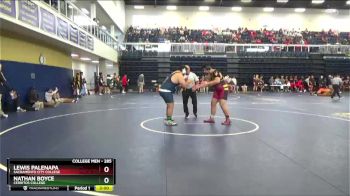 285 lbs Champ. Round 2 - Lewis Palenapa, Sacramento City College vs Nathan Boyce, Cerritos College