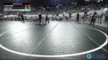 46 lbs Quarterfinal - Alaina Bert, Del City Little League vs Rory Rice, Coweta Tiger Wrestling