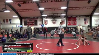 2 lbs Quarterfinal - Casey Weisenburger, Carthage vs Kamden Boley, West Hancock Youth Wrestling