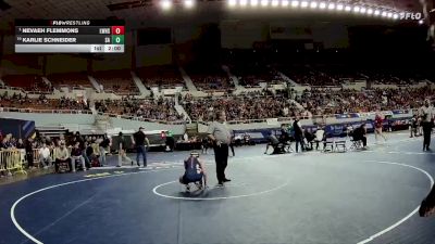 138-D2 Champ. Round 1 - Nevaeh Flemmons, Lee Williams High School vs Karlie Schneider, Sahuaro High School