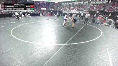 D1-285 lbs Champ. Round 1 - Hunter Szyszkiewicz, Mukwonago vs Deangelo Clay, Monona Grove/McFarland