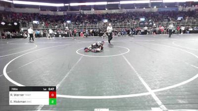 78 lbs Round Of 16 - Remington Warner, Triumph Wrestling Club vs Eden Hickman, Bulls