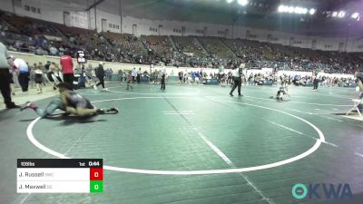 105 lbs Semifinal - Jaxson Russell, Salina Wrestling Club vs Jason Maxwell, Del City Little League