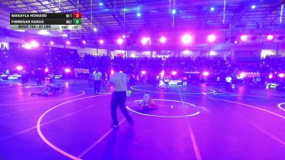 57 lbs Consolation - Makayla Howard, No Team vs Finnegan Karas, Mile High WC