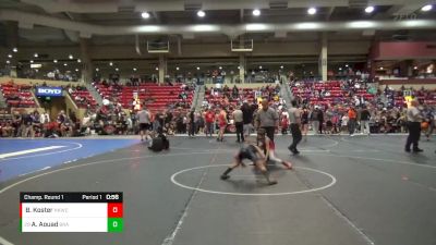 70 lbs Champ. Round 1 - Aidan Aouad, Brawlers vs Brett Koster, Hoxie Kids Wrestling Club