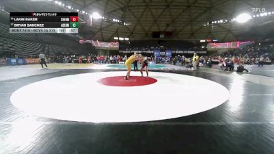 Boys 2A 215 lbs Cons. Round 1 - Lakin Baker, W. F. West vs Bryan Sanchez, Aberdeen