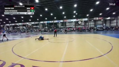95 lbs Champ. Round 1 - Nate Peterson, Berge Elite Wrestling Academy vs Kalvin Cox, Madison Youth Wrestling Club