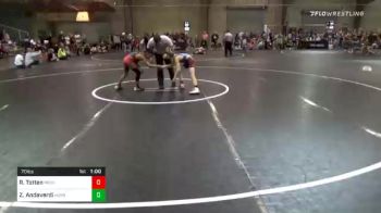 70 lbs Consolation - Ryan Totten, Michigan Revolution vs Zain Andaverdi, Hurricane