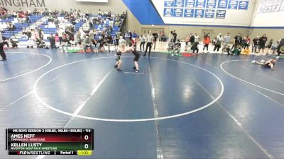 115 lbs Cons. Round 4 - Kellen Lusty, Riverton Wolf Pack Wrestling vs Ames Neff, Timpanogos Wrestling