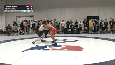 70 kg Champ. Rd Of 128 - Melvin Miller, Bishop McCort High School Wrestling vs Colin Kacena, Chippewa Wrestling Club