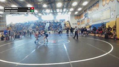 115 lbs Cons. Round 2 - Somona Garcia, Palmetto vs Sierra Webber, Hernando Wrestling Club