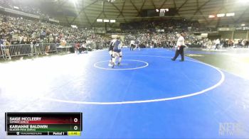 Girls 3A/4A 125 Semifinal - Saige McCleery, Sumner (Girls) vs Karianne Baldwin, Glacier Peak (Girls)