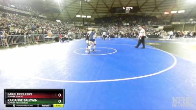 Girls 3A/4A 125 Semifinal - Saige McCleery, Sumner (Girls) vs Karianne Baldwin, Glacier Peak (Girls)