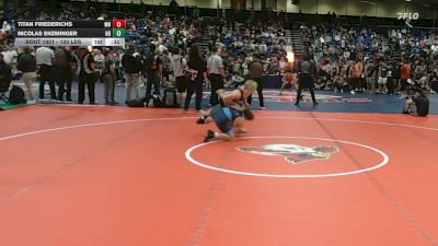 120 lbs Consi Of 8 #1 - Titan Friederichs, MN vs Nicolas Enzminger, ND