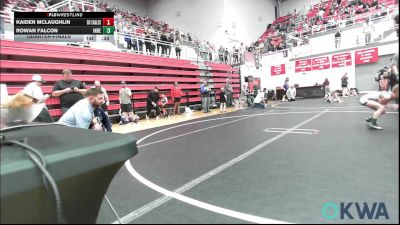 55 lbs Quarterfinal - Kaiden McLaughlin, Del City Little League Wrestling vs Rowan Falcon, Independent