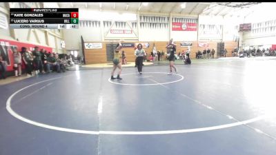 115 lbs Cons. Round 4 - Kate Gonzales, Maria Carrillo vs Lucero Vargus, Willits