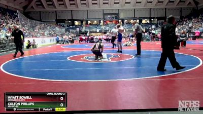 1A-144 lbs Cons. Round 2 - Colton Phillips, Armuchee vs Wyatt Sowell, Screven County