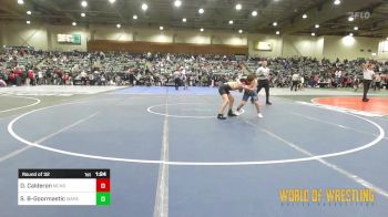 100 lbs Round Of 32 - Dominic Calderon, Crusader Wrestling vs Sarah Barajas-Goormastic, Unattached