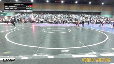88 lbs Consi Of 16 #1 - GREYSON DAVIS, Hyperbolic vs Jared Leonard, Cougar Club Wrestling