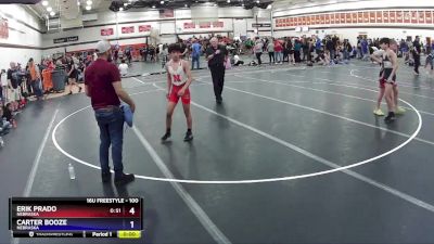 100 lbs 1st Place Match - Erik Prado, Nebraska vs Carter Booze, Nebraska