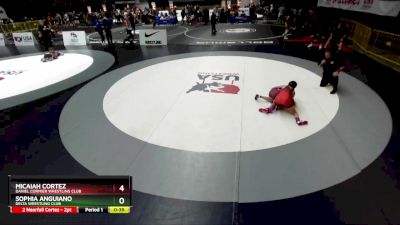 97 lbs Quarterfinal - Sophia Anguiano, Delta Wrestling Club vs Micaiah Cortez, Daniel Cormier Wrestling Club