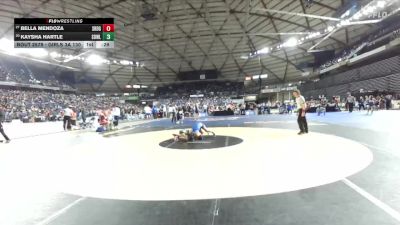 Girls 3A 130 lbs Cons. Round 3 - Kaysha Hartle, Sedro-Woolley (Girls) vs Bella Mendoza, Southridge (Girls)