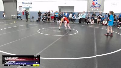 115 lbs Quarterfinal - Alexis O`Mary, Arctic Warriors Wrestling Club vs Mary Evon, Bethel Freestyle Wrestling Club