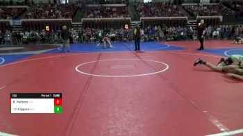 158 lbs Champ. Round 1 - Caden Figgins, Belgrade Wrestling Club vs Bruno Pallone, Hardin Wrestling Club
