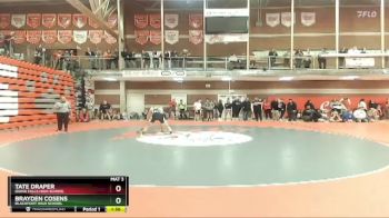132 lbs Quarterfinal - Tate Draper, Idaho Falls High School vs Brayden Cosens, Blackfoot High School