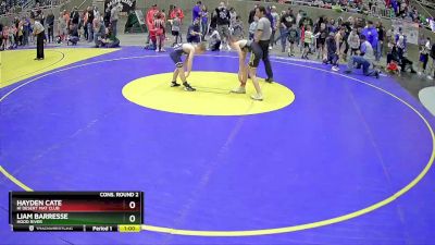 84 lbs Cons. Round 2 - Liam Barresse, Hood River vs Hayden Cate, Hi Desert Mat Club