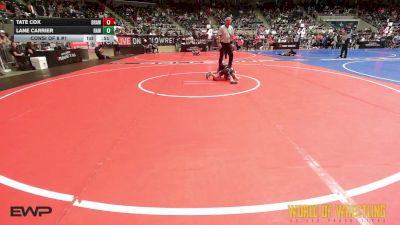 40 lbs Consi Of 8 #1 - Tate Cox, Brawlers vs Lane Carrier, Raw Wrestling Club