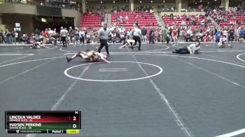 100 lbs Round 4 (6 Team) - Lincoln Valdez, Midwest Elite vs Maysen Perkins, SlyFox Black