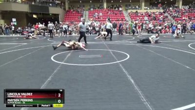 100 lbs Round 4 (6 Team) - Lincoln Valdez, Midwest Elite vs Maysen Perkins, SlyFox Black