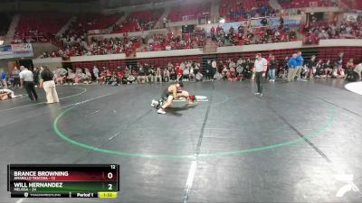 126 lbs Quarters & 1st Wb (16 Team) - Brance Browning, Amarillo Tascosa vs Will Hernandez, Melissa