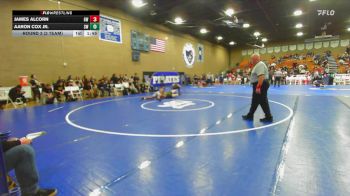 215 lbs Round 3 (3 Team) - Aaron Cox Jr., Sanger West vs James Alcorn, Golden West