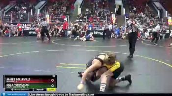 92 lbs Quarterfinals (8 Team) - Beck Yurkunas, South Lyon Matcats vs James Belleville, Davison